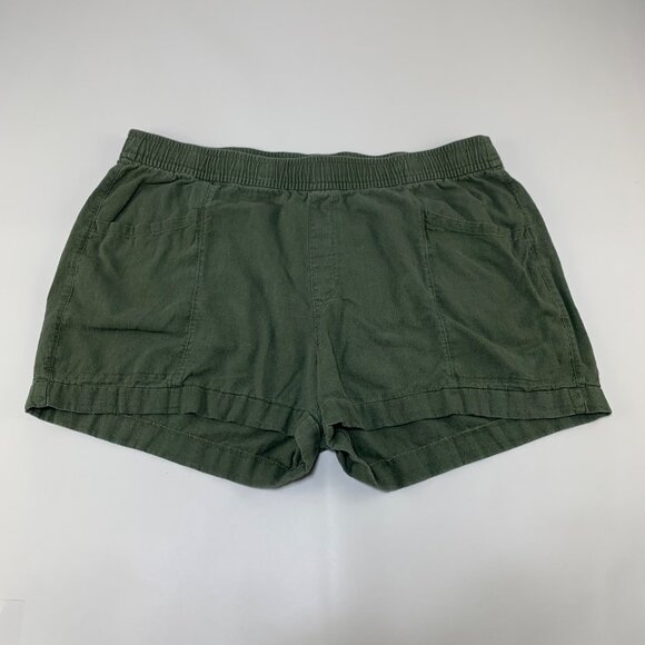 Old Navy Olive Linen Blend High Rise Shorts XL - Picture 1 of 6